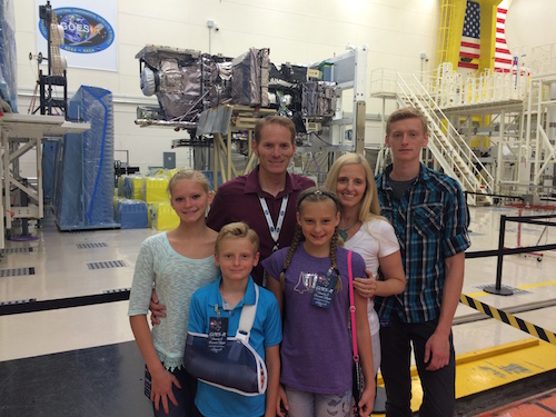 Levi Smith and his family at GOES-R family day.